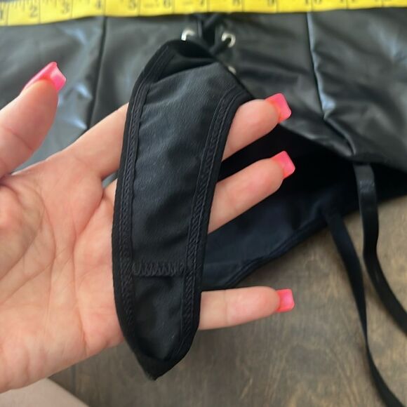 Lace-up Garter Teddy Bodysuit With 1pair Leg Ring - Picture 10 of 13